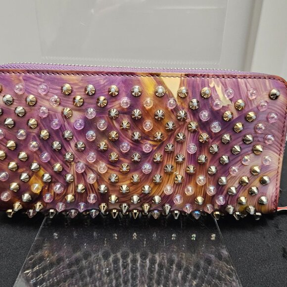 Christian Louboutin Spike Studs Zipper Wallet - Rare Color - Picture 2 of 16